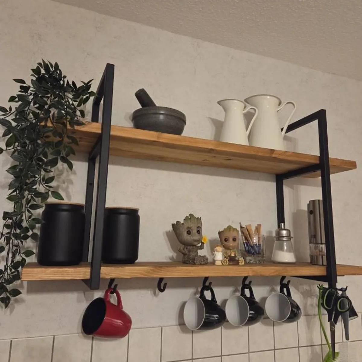 Pari Metal and Wood Shelf